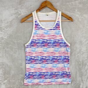 ASOS Y2K Transmission Striped Tank Top Blue Pink Men's XXS 32/34"